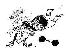 Pippi Langstrumpf besiegt den "starken
                      Adolf"