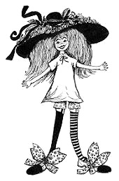 Pippi Langstrumpf ist f�r das Kaffeekr�nzchen
                      aufgetakelt