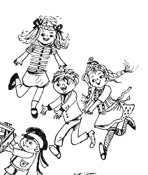 Kinder kommen zu Pippi gerannt, denn sie
                      m�chten auch Spielsachen haben