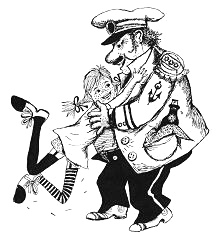 Vater Efraim besucht Pippi Langstrumpf