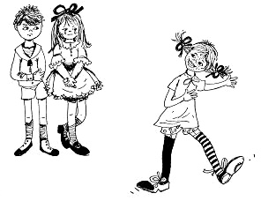 Abschiedsfest: Thomas und Annika sind
                      traurig, Pippi Langstrumpf freut sich auf
                      Taka-Tuka-Land.