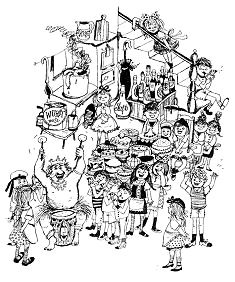 Abschiedsfest: Vater Efraim trommelt