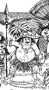 Taka-Tuka-Land-Konzert bei Sonnenuntergang:
                      Vater Efraim