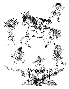 Die Taka-Tuka-Kinder bleiben alleine auf der
                      Insel mit Pippi Langstrumpf