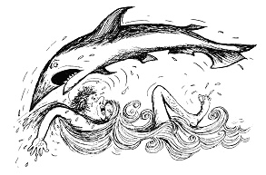 Jim landet beim Klettern im Meer und wird von
                      einem Hai angegriffen. Pippi Langstrumpf vertreibt
                      den Hai mit Kokosn�ssen