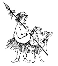 Vater Efraim Langstrumpf kommt zur�ck und
                      begr�sst Pippi Langstrumpf mit Affe Herr Nilsson