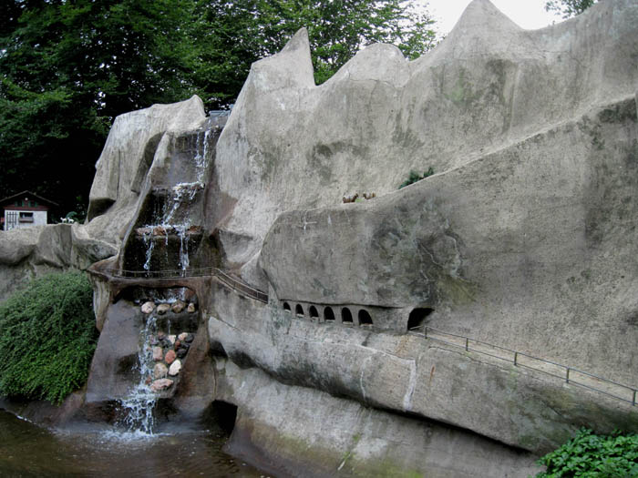 Fairy tale forest in Ibbenbueren
                                07, a fairy tale rock with a gallery and
                                a water fall imitating the atmosphere of
                                a canyon