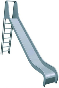 Tobogán con escalera
                              con un fin plano