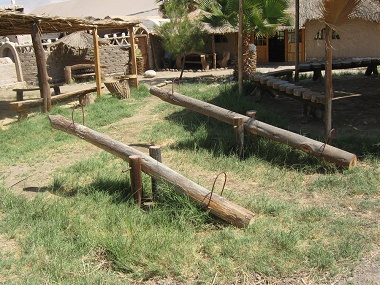 Wippen ohne Gummipuffer auf der
                                Farm "Eco Truly" im Lluta-Tal
                                bei Arica, Chile
