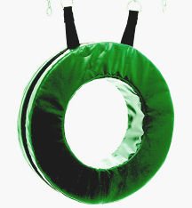Vertikale Reifenschaukel 02,
                            Vollgummireifen mit Samtberzug