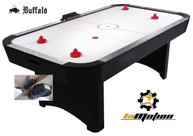 Tischhockey 02 mit
                            Gebl�se ("Air Hockey") und
                            Gleitfl�che f�r 2 bis 4 SpielerInnen