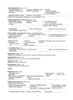 Vegetarisch Falken 13:
                            Kartoffelgerichte, Nudeln