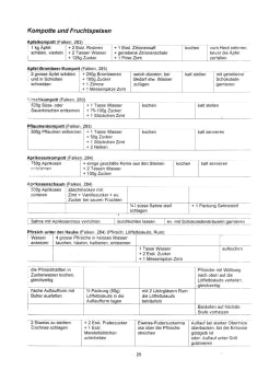 Vegetarisch Falken 25: Kompotte,
                            Fruchtspeisen