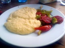 Vegetarisch, z.B. Polenta mit
                Gem�se