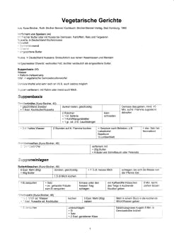 Vegetarisch Kunz-Bircher: Suppenbasis,
                            Suppeneinlagen