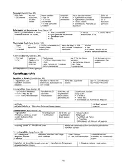 Vegetarisch Kunz-Bircher: Salate von
                            gekochtem Gem�se - Kartoffelgerichte 01