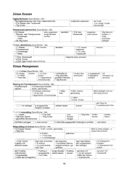 Vegetarisch Kunz-Bircher: S�sse Sossen
                            und s�sse Reisspeisen