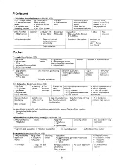 Vegetarisch Kunz-Bircher: Fr�chtebrot,
                            Kuchen