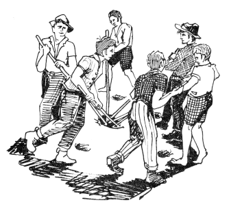 Sautreiben, erste Phase