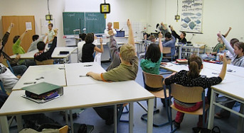 Schulklasse
                  in Pulk-Anordnung