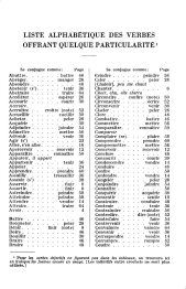 Contenu: Liste des verbes 1
