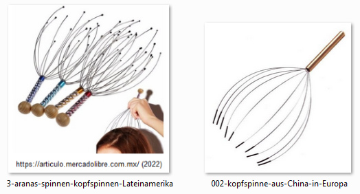 Kopfmassage mit Kopfspinne, Sammelfoto