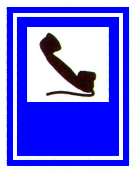 Verkehrszeichen: Hinweistafel Telefon