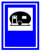 Verkehrszeichen: Hinweistafel Wohnwagenplatz