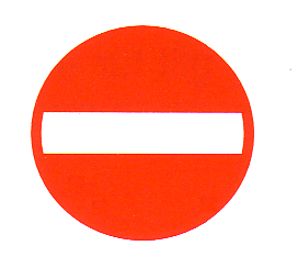 Verkehrszeichen: Vorschriftssignal
                      Einbahnstrasse falsche Richtung, Einfahrt
                      verboten