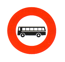 Verkehrszeichen: Vorschriftssignal Verbot für
                      Busse (Gesellschaftswagen)