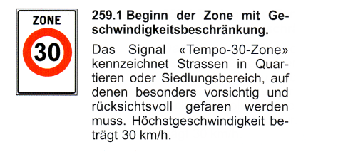 Verkehrszeichen: Vorschriftssignal
                      Tempo-30-Zone