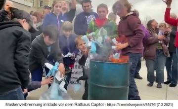 Widerstand
                  "USA" mit Maskenverbrennung 2021