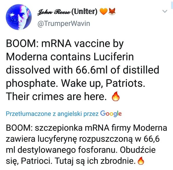 Der Gen-Impfstoff von Moderna
                                      und Bill Gates enth�lt Luziferin
                                      verd�nnt mit Phosphat