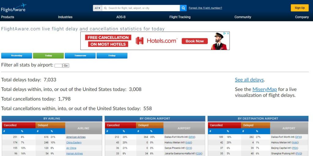 American Airlines: gestrichene Fl�ge
                      14.10.2021 Tabelle