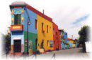 Casas
                          con colores fuertes, aqu� en "Buenos
                          Aires"