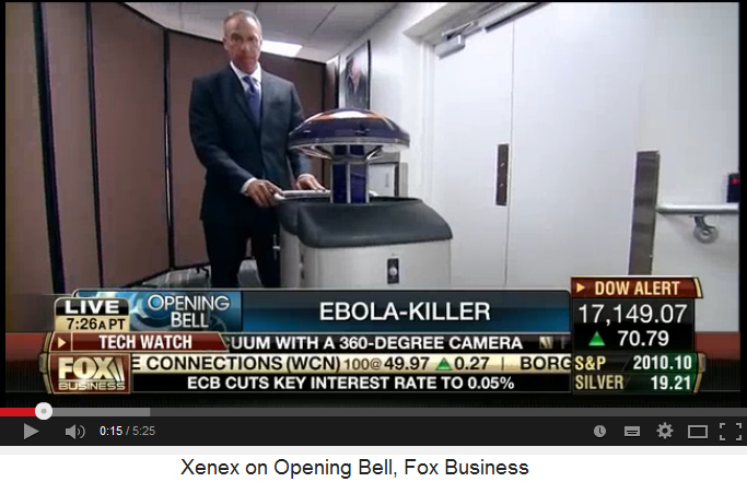 Xenex UV light disinfection robot
                            03