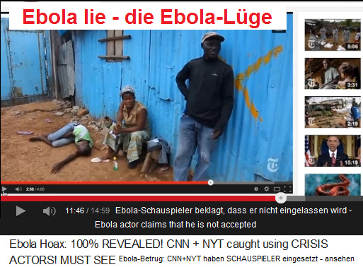 The payed parents of the payed
                              Ebola actor are complaining that the
                              affected is not accepted
