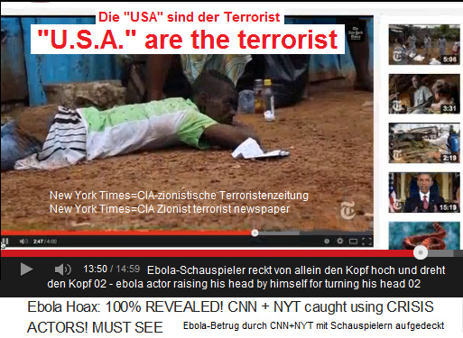 Der Ebola-Schauspieler liegt mit dem
                            Bauch am Boden und dreht aus eigener Kraft
                            seinen Kopf 02