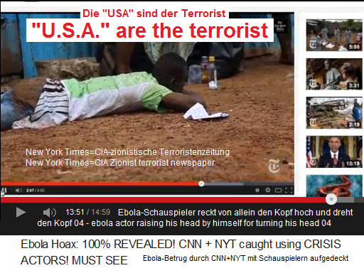 Der Ebola-Schauspieler liegt mit dem
                            Bauch am Boden und dreht aus eigener Kraft
                            seinen Kopf 04