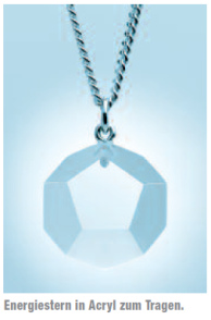 Energiestern an
                                        Halskette (Heinz Vogel) aus
                                        Akrylglas