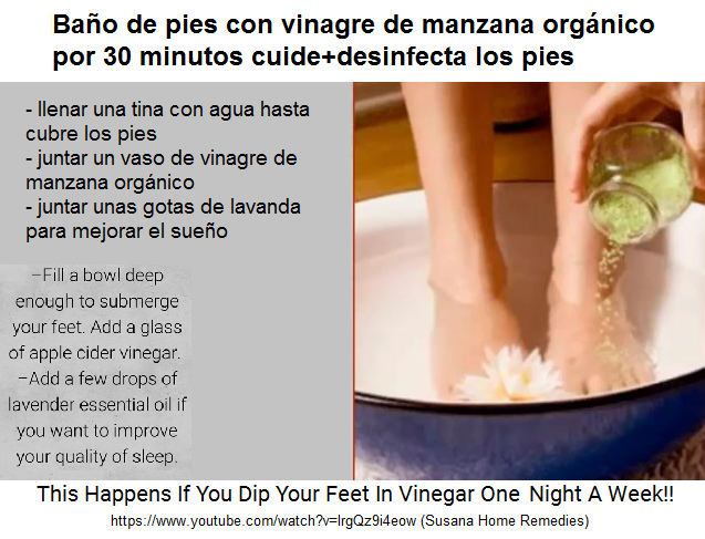 Ba�o de pie con vinagre de
                manzana org�nico