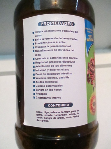 Fruchtextrakt "Colon Hemorroides" aus
                  Peru