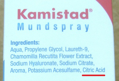 Mundspray "Kamistad" Inhaltsstoffe
mit Zitronensäure (Citric Acid) Zoom Mundspray
"Kamistad" Inhaltsstoffe mit Zitronensäure
(Citric Acid) Zoom