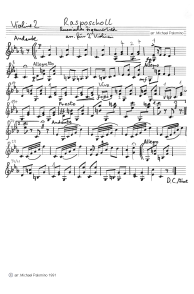 Gypsy album: Russian Gypsy song
                              "Rasposcholl", violin tutti
                              part
