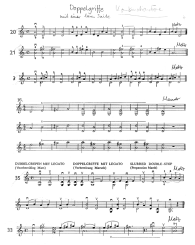 Seite 4: Quinten, Sexten, Septimen und
                            Oktaven mit einer leeren Saite, z.T. mit
                            Legato (Metz, Maurer)