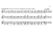 Seite 12: Terzen und Sexten auf allen
                            Saiten, die sich aus dem Liegenlassen der
                            Finger ergeben, z.B. mit einer leeren Saite
                            (K�chler)