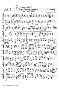 Koepping: Tango serenade "Donna
                          Vatra" ("Miss Vatra"), violin 3
                          (page 1)