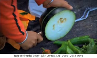 China, meseta
                          de Loess plateau, mercado 01 con berenjena y
                          chile