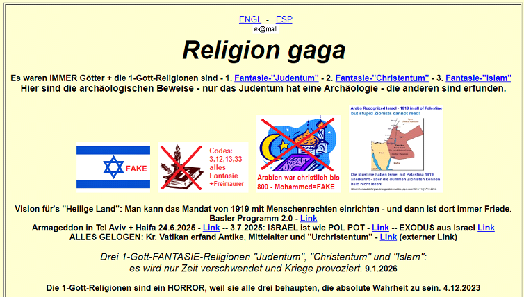 Webseite www.relgaga.com, Portal Webseite www.relgaga.com, Portal