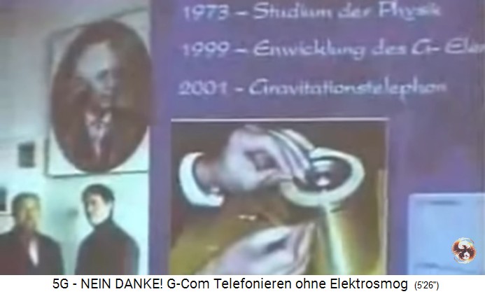 Dr. Hartmut M�ller, die
                        Entwicklung der G-Com-Gravitationstelefonie OHNE
                        Strahlung 1999 und 2001